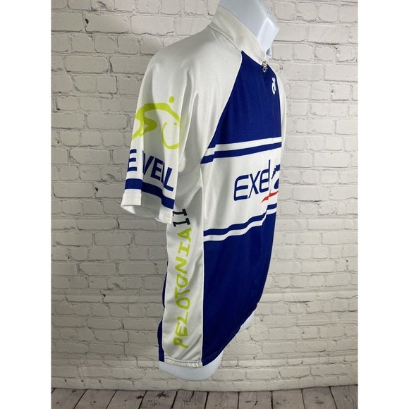 Exel Champ-Sys Pelotonia Multicolored Biking Riding Cycling Half Zip Shirt L - Picture 2 of 8